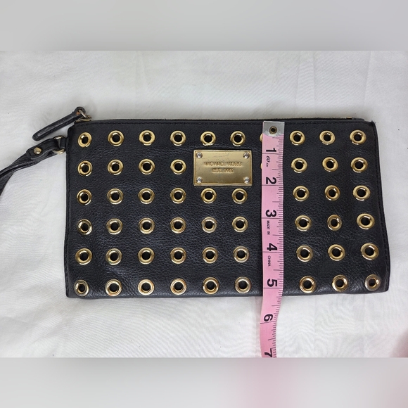 Michael Michael Kors Black and Gold Women's Clutch - Picture 10 of 11